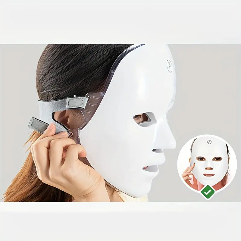 7-Color Facial Care Device, USB Rechargeable, Beauty Care, the Perfect Holiday Gift (Suitable for Women'S Facial Care).