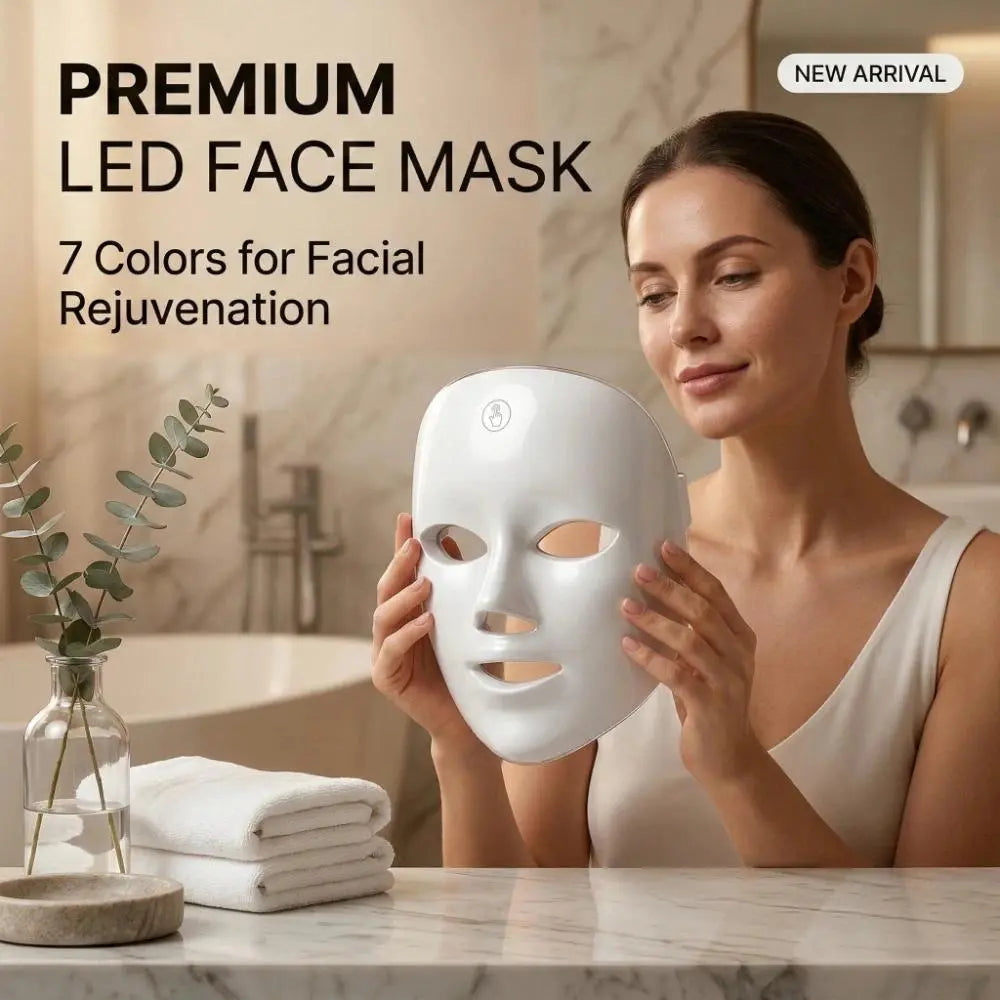 7-Color Facial Care Device, USB Rechargeable, Beauty Care, the Perfect Holiday Gift (Suitable for Women'S Facial Care).