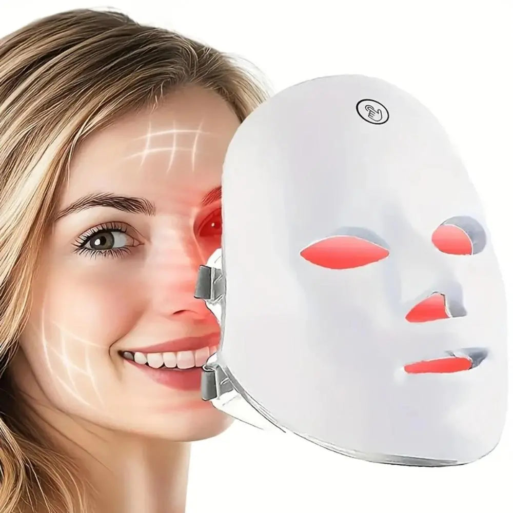 7-Color Facial Care Device, USB Rechargeable, Beauty Care, the Perfect Holiday Gift (Suitable for Women'S Facial Care).