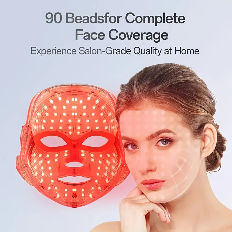 7-Color Facial Care Device, USB Rechargeable, Beauty Care, the Perfect Holiday Gift (Suitable for Women'S Facial Care).