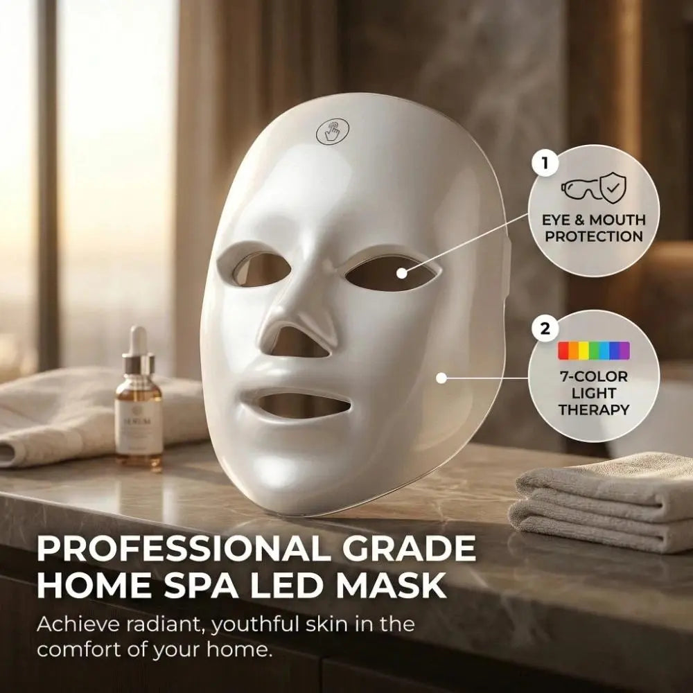7-Color Facial Care Device, USB Rechargeable, Beauty Care, the Perfect Holiday Gift (Suitable for Women'S Facial Care).